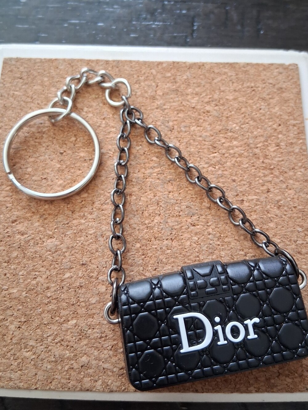 Black Mini Fashion Purse Keychain